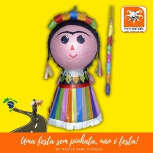 Pinhata personalizada "Frida Maria" com bastão de segurança