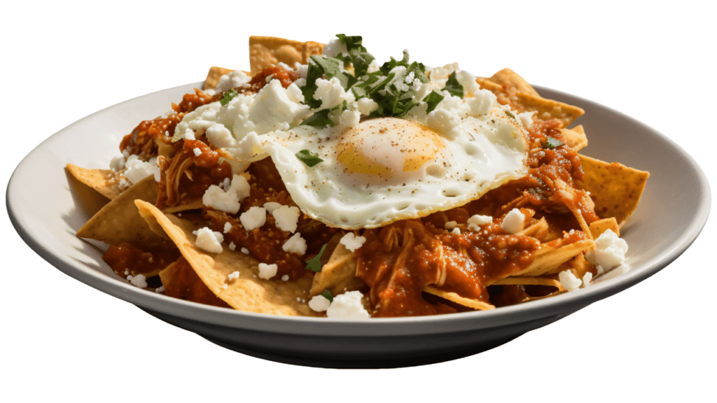 Hábitos alimentares México x Brasil 4 Chilaquiles com ovo frito